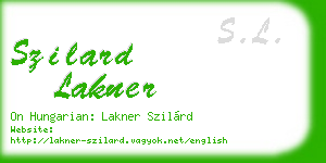 szilard lakner business card