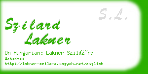 szilard lakner business card